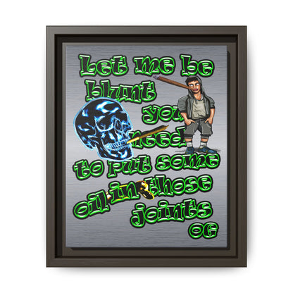 og - framed canvas art (brushed nickel)