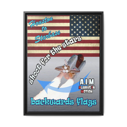 shoot for the stars - framed canvas art (brushed nickel)