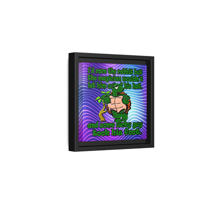 turtle race - framed canvas art (purple wave)