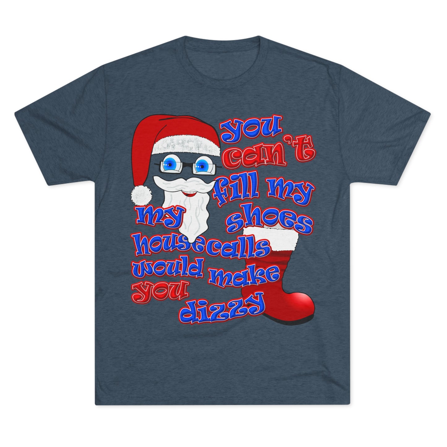 santa's shoes - Unisex Tri-Blend Crew Tee