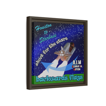 shoot for the stars - framed canvas art ('snoops' background)