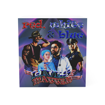rw&b lives matter - note cube (grey-pink wave)