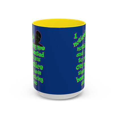 noticed you noticing - Accent Mug (dark blue)