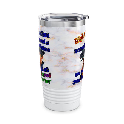 high noon - Ringneck Tumbler, 20oz (white marble)
