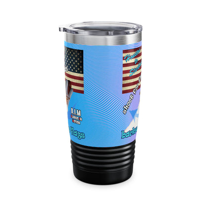 shoot for the stars - Ringneck Tumbler, 20oz (light blue-purple wave)