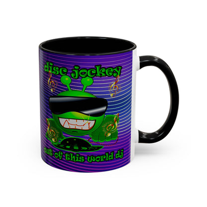 disc jockey - Accent Mug (purple wave)