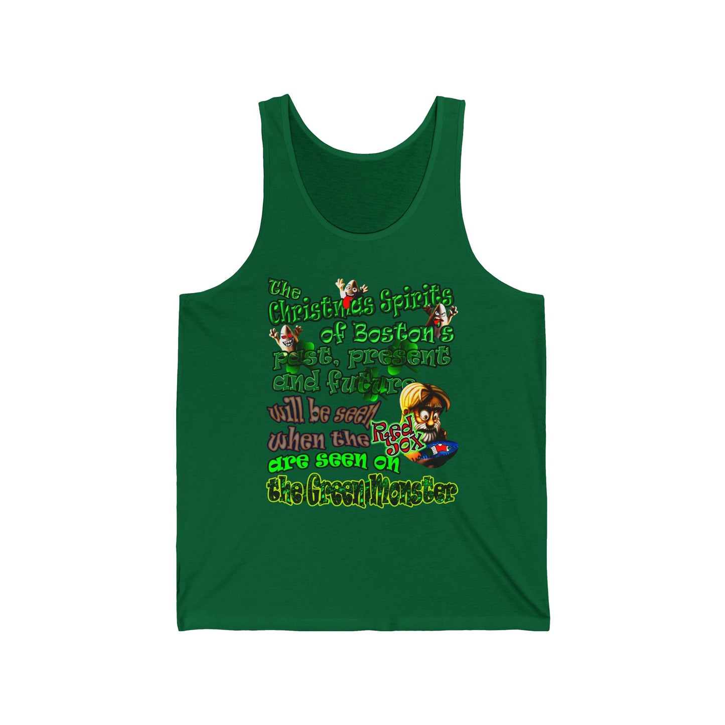 christmas spirits of boston - Unisex Jersey Tank