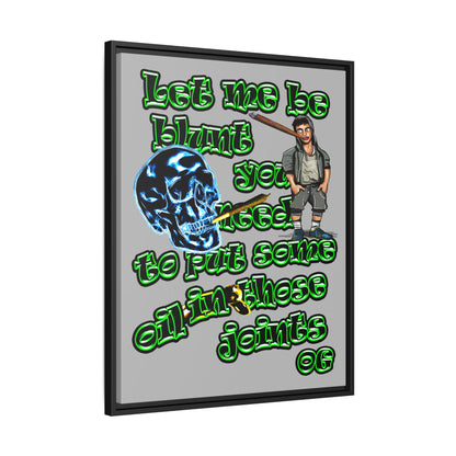 og - framed canvas art (light grey)