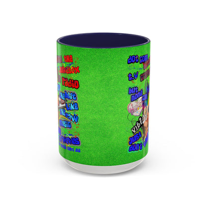 drop the beat - Accent Mug (green turf)