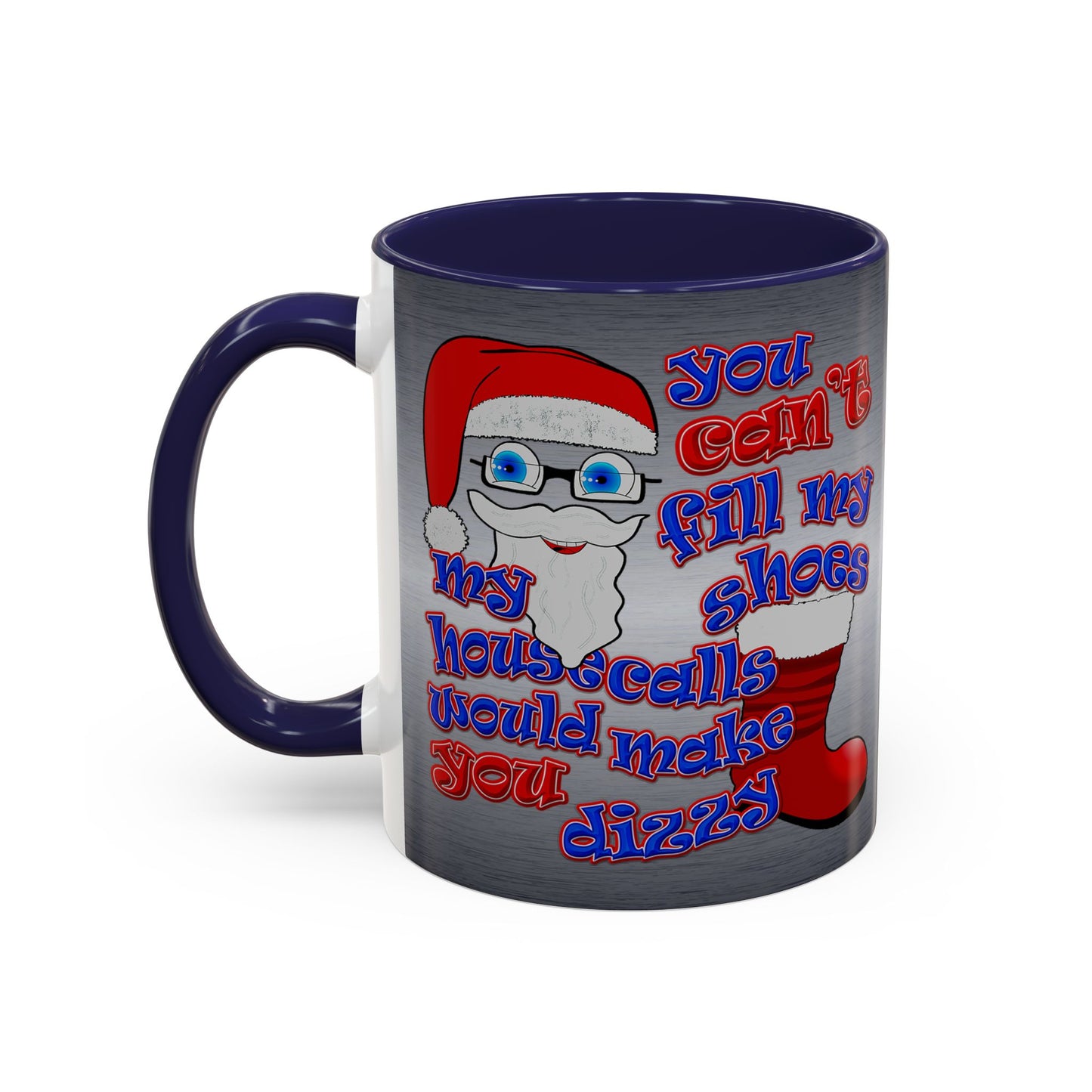santa's shoes - Accent Mug (brushed nickel)