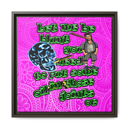 og - framed canvas art (pink swirl)