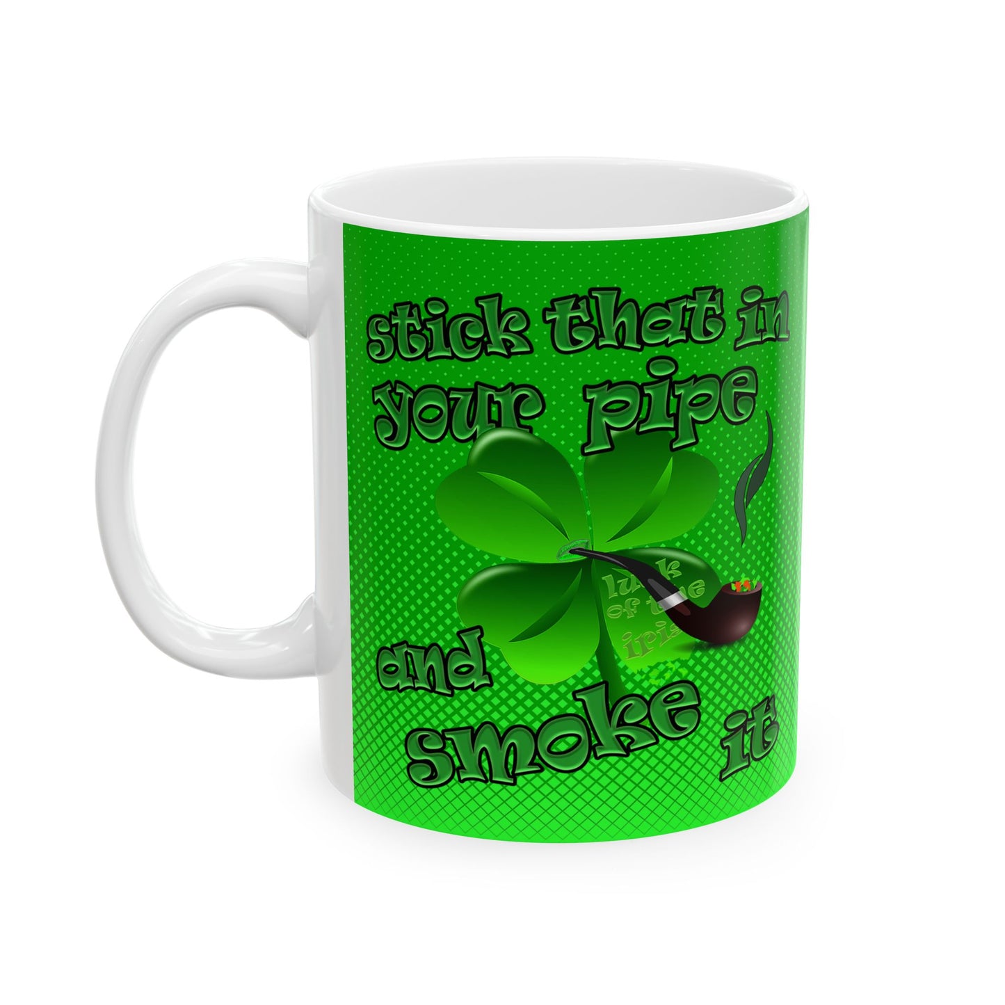 celtics logo - White Mug (logo green)