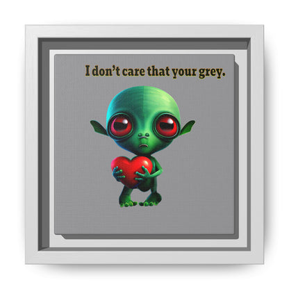 I don't care that your grey - framed canvas art (grey)