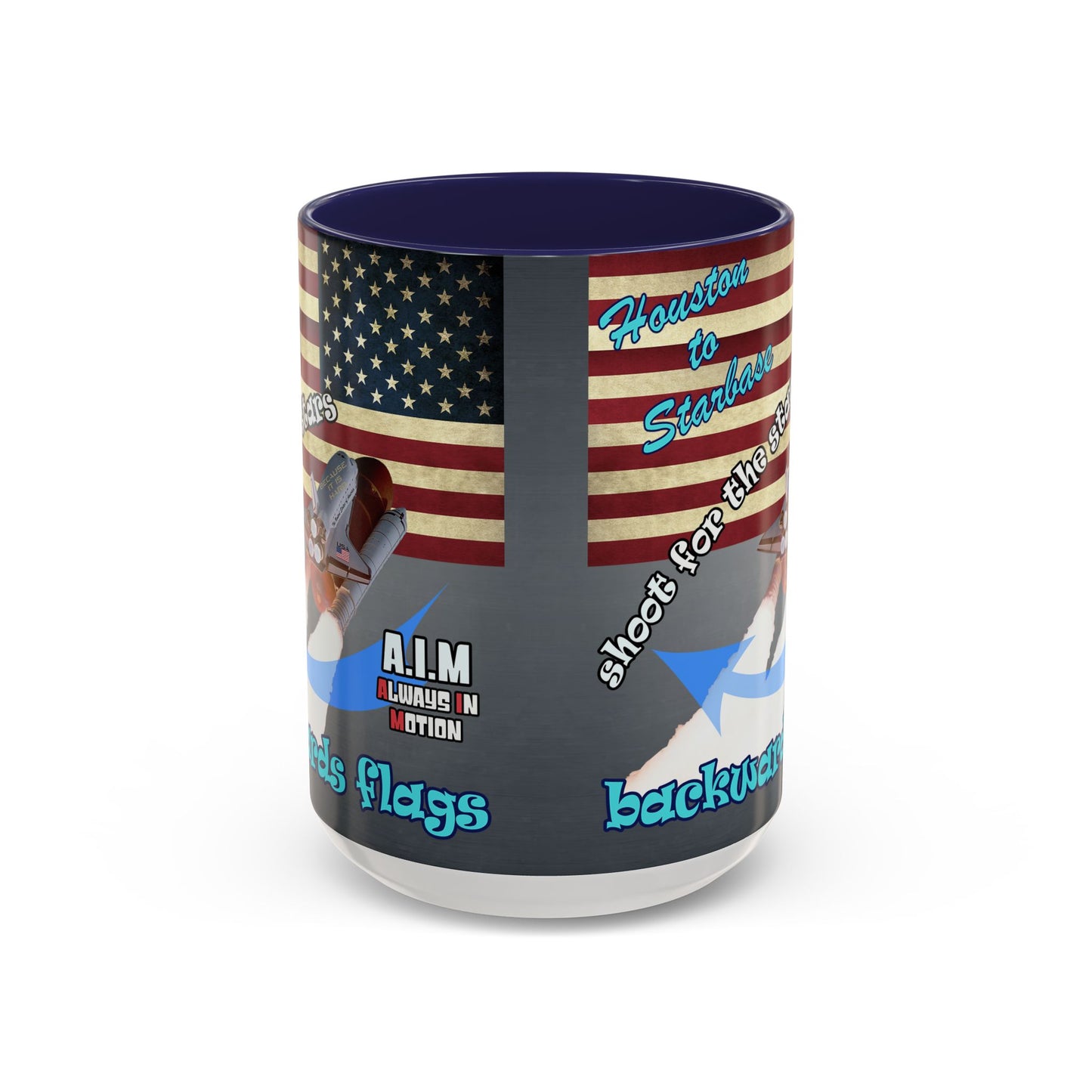 shoot for the stars - Accent Mug (grey-light grey)