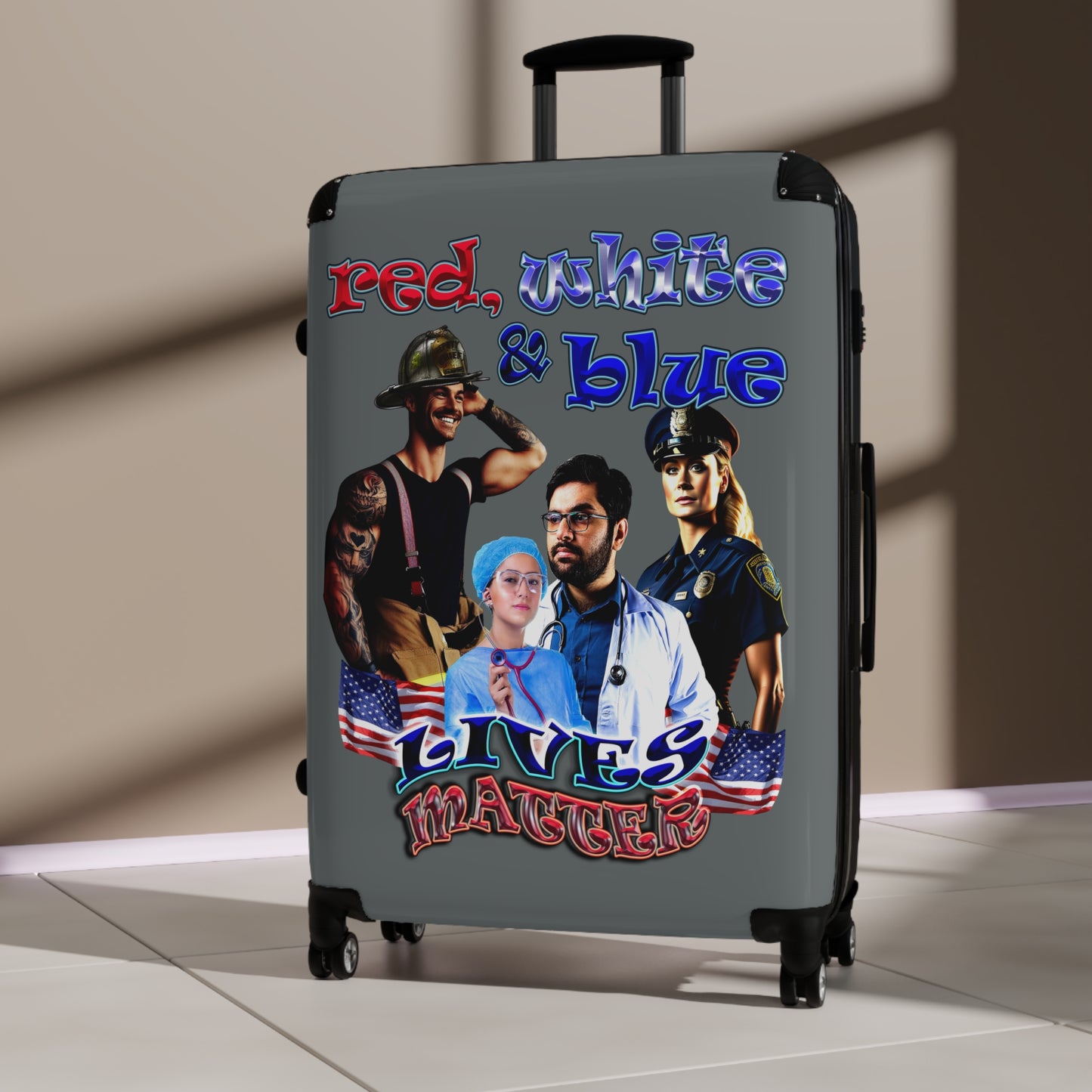 rw&b lives matter - Suitcase (dark grey)