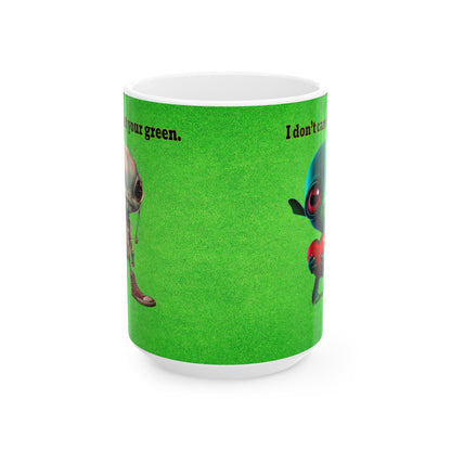 I don't care that your grey - White Mug (green turf)