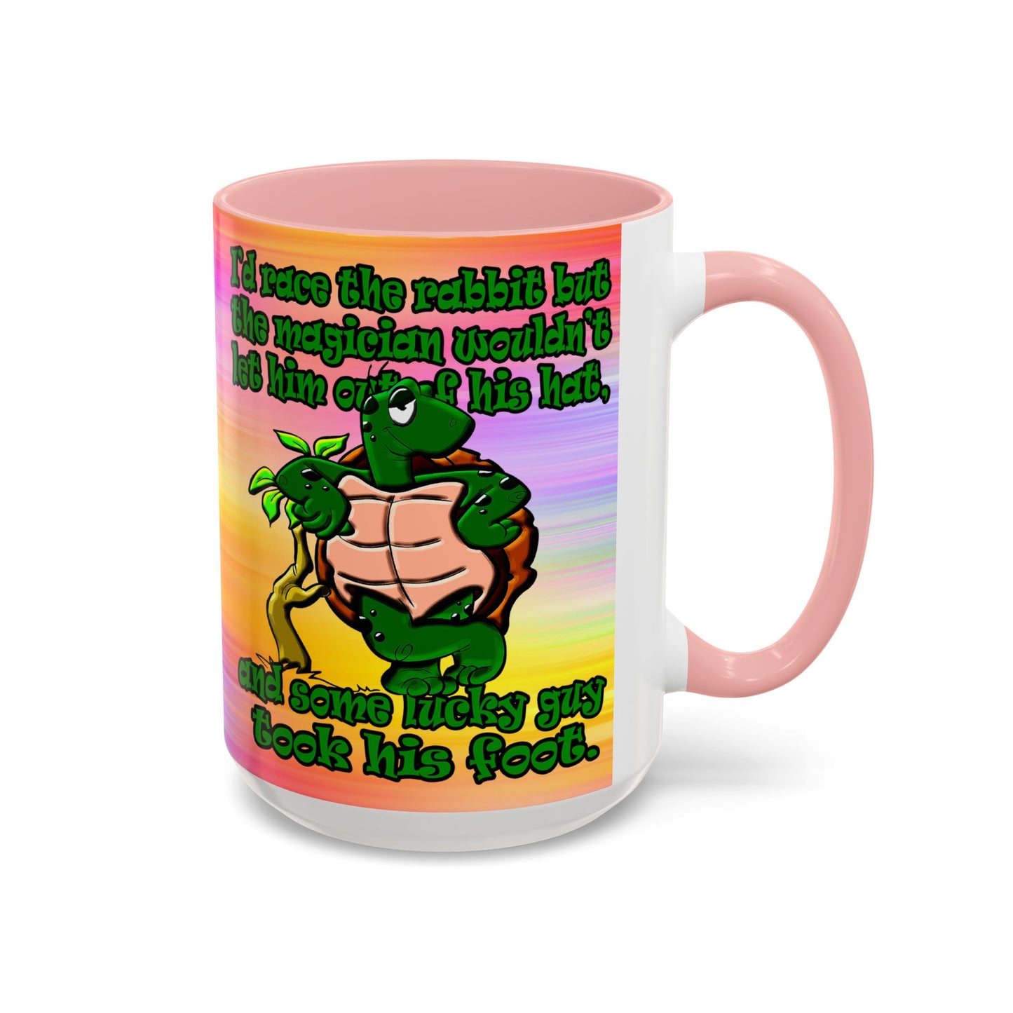 turtle race - Accent Mug (color blur)