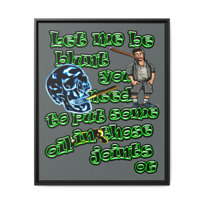 og - framed canvas art (dark grey)