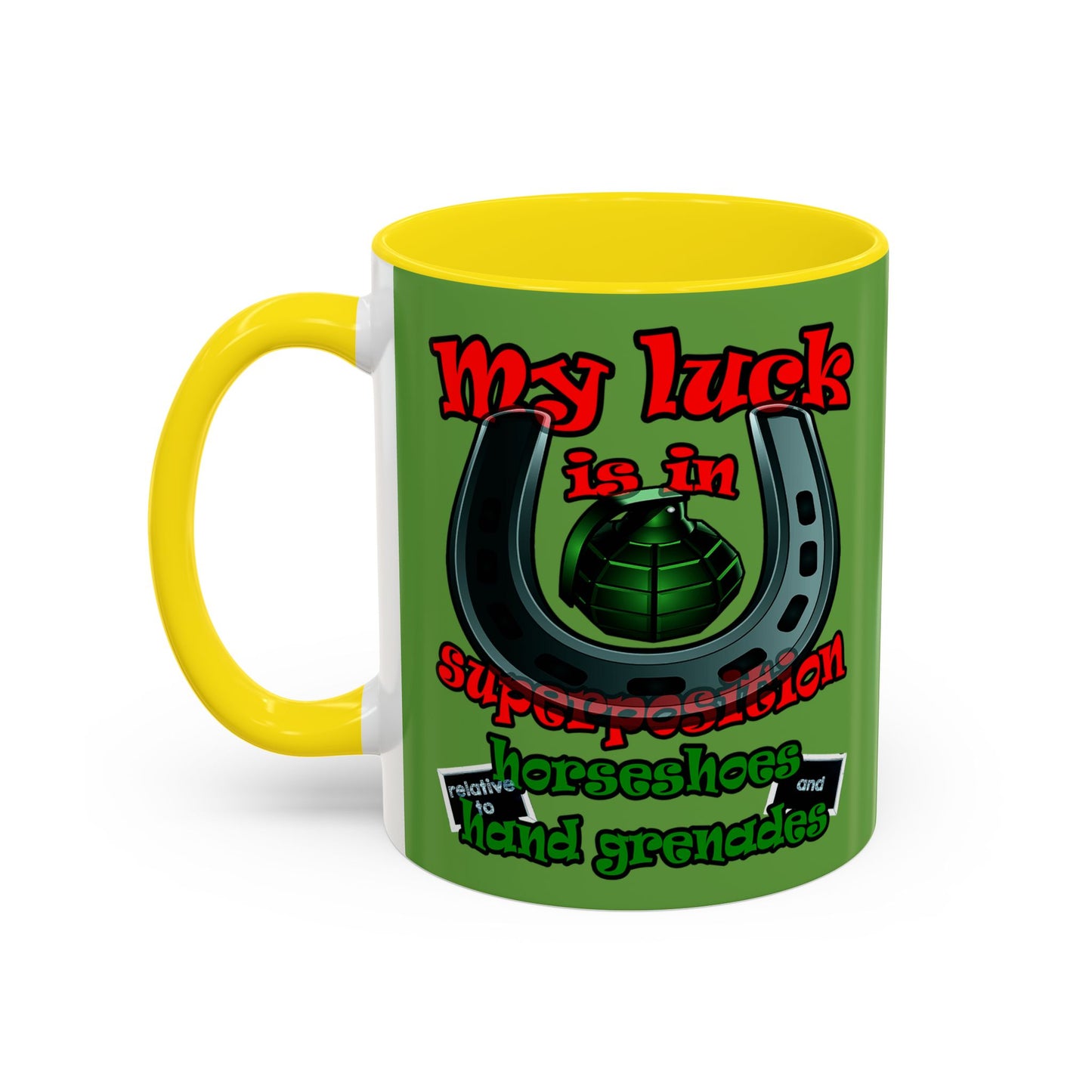 my luck - Accent Mug (green)