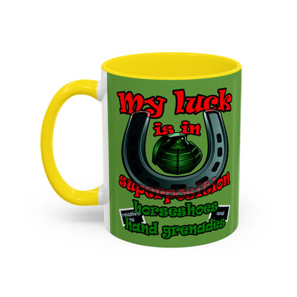 my luck - Accent Mug (green)