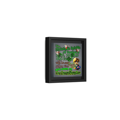 christmas spirits of boston - framed canvas art (grey-light grey)