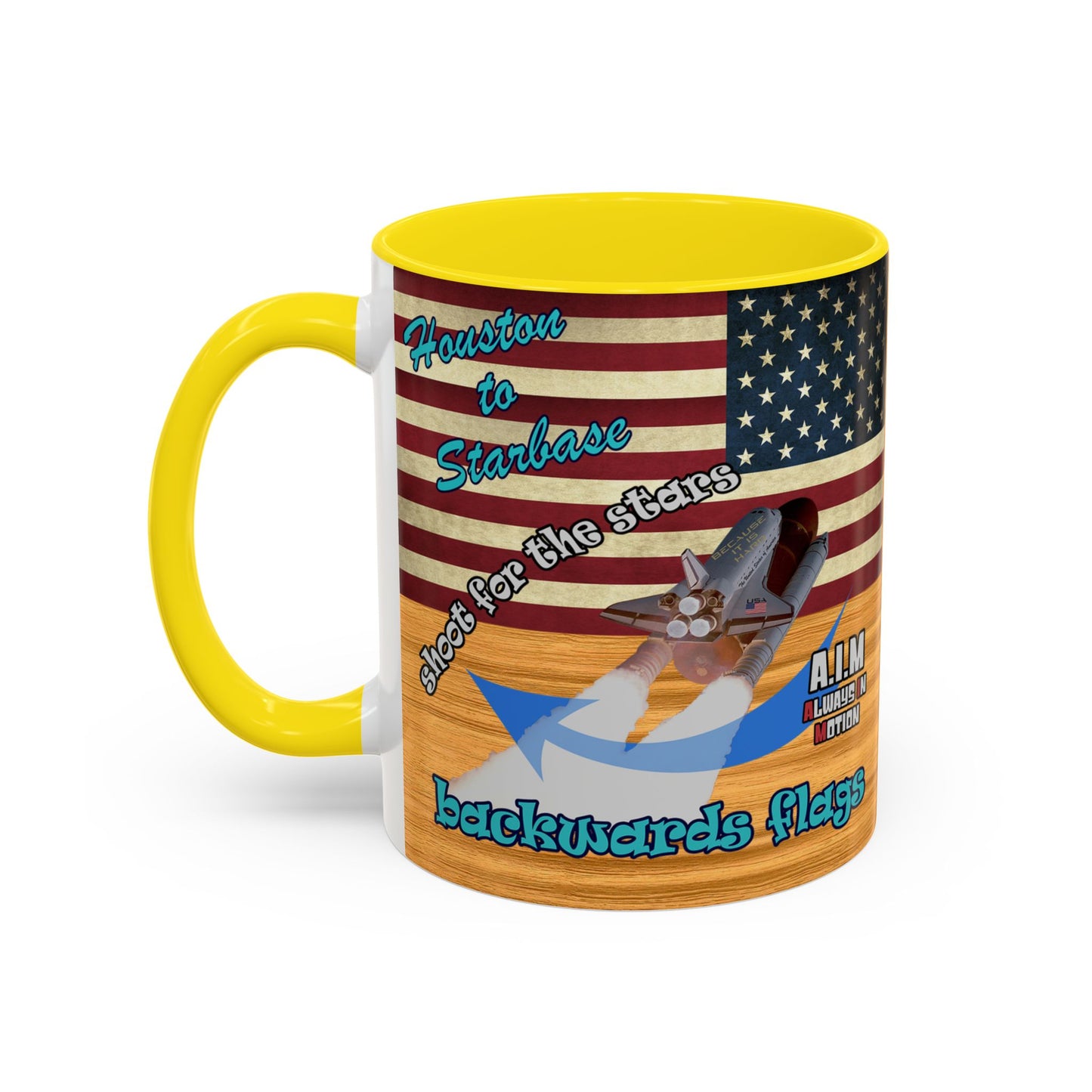 shoot for the stars - Accent Mug (butterscotch wood finish)