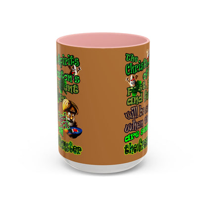 christmas spirits of boston - Accent Mug (light brown)