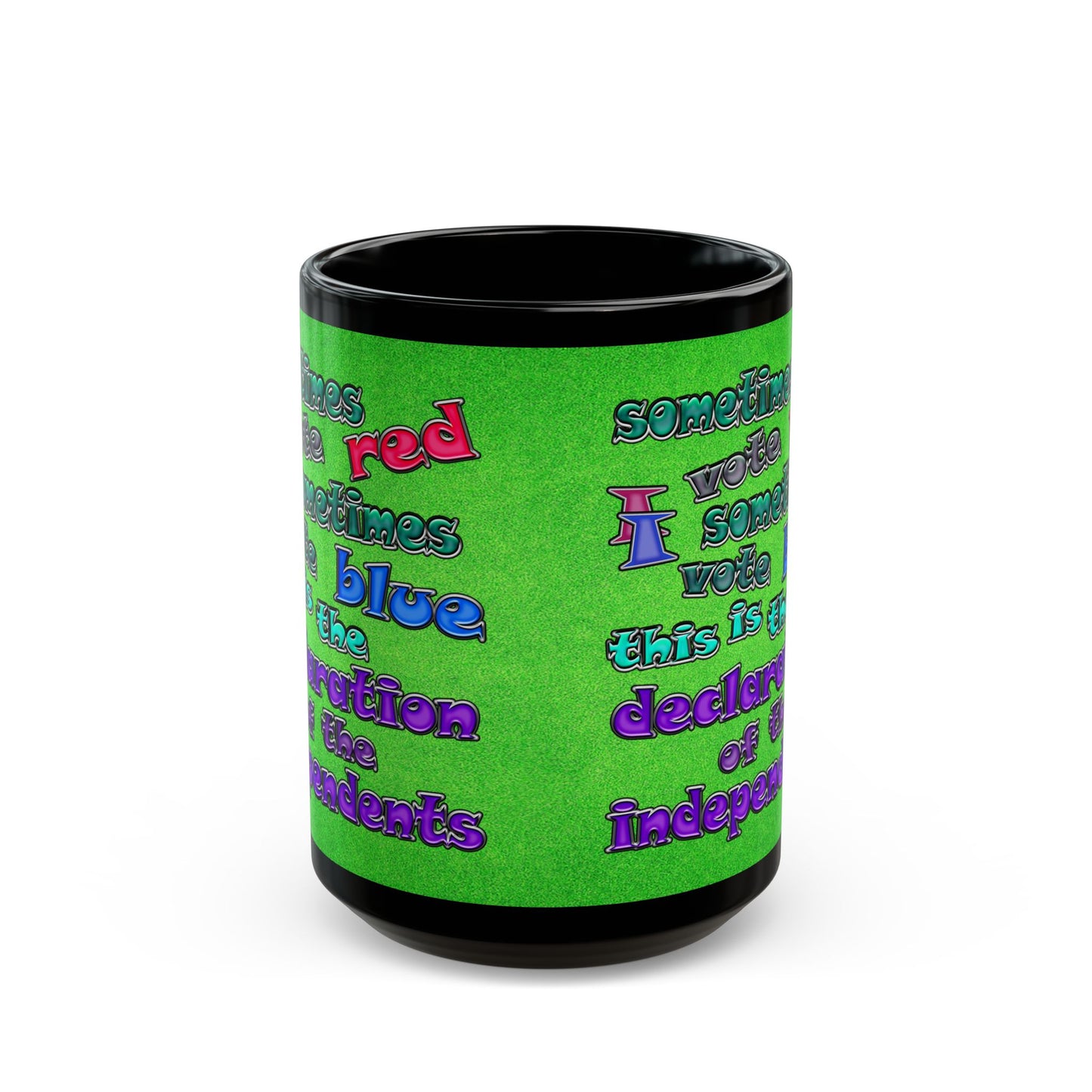 declaration of the independents - Black Mug (green turf)