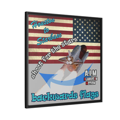 shoot for the stars - framed canvas art (light grey)