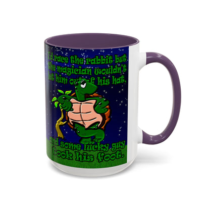 turtle race - Accent Mug ('snoops' background)