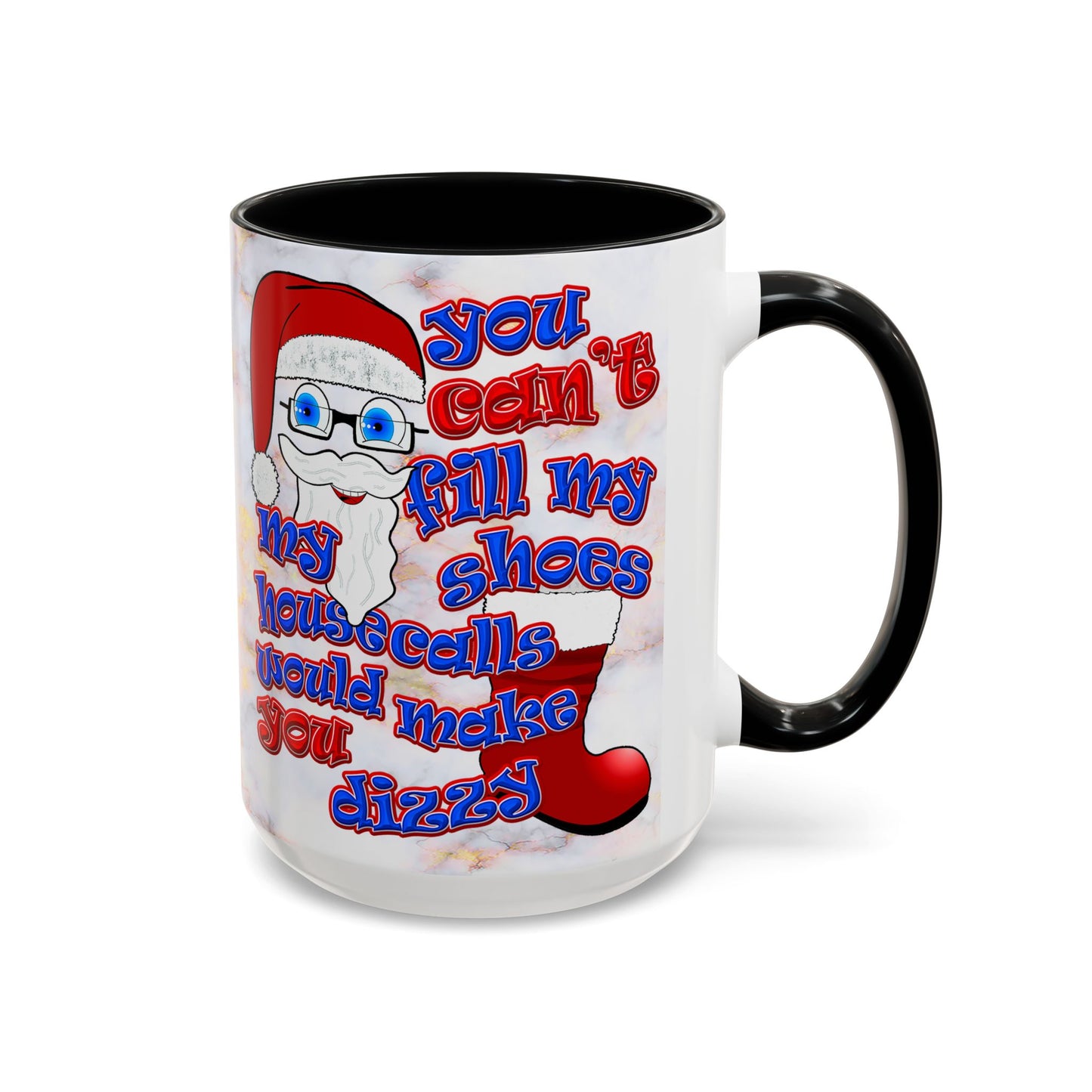 santa's shoes - Accent Mug (white marble)