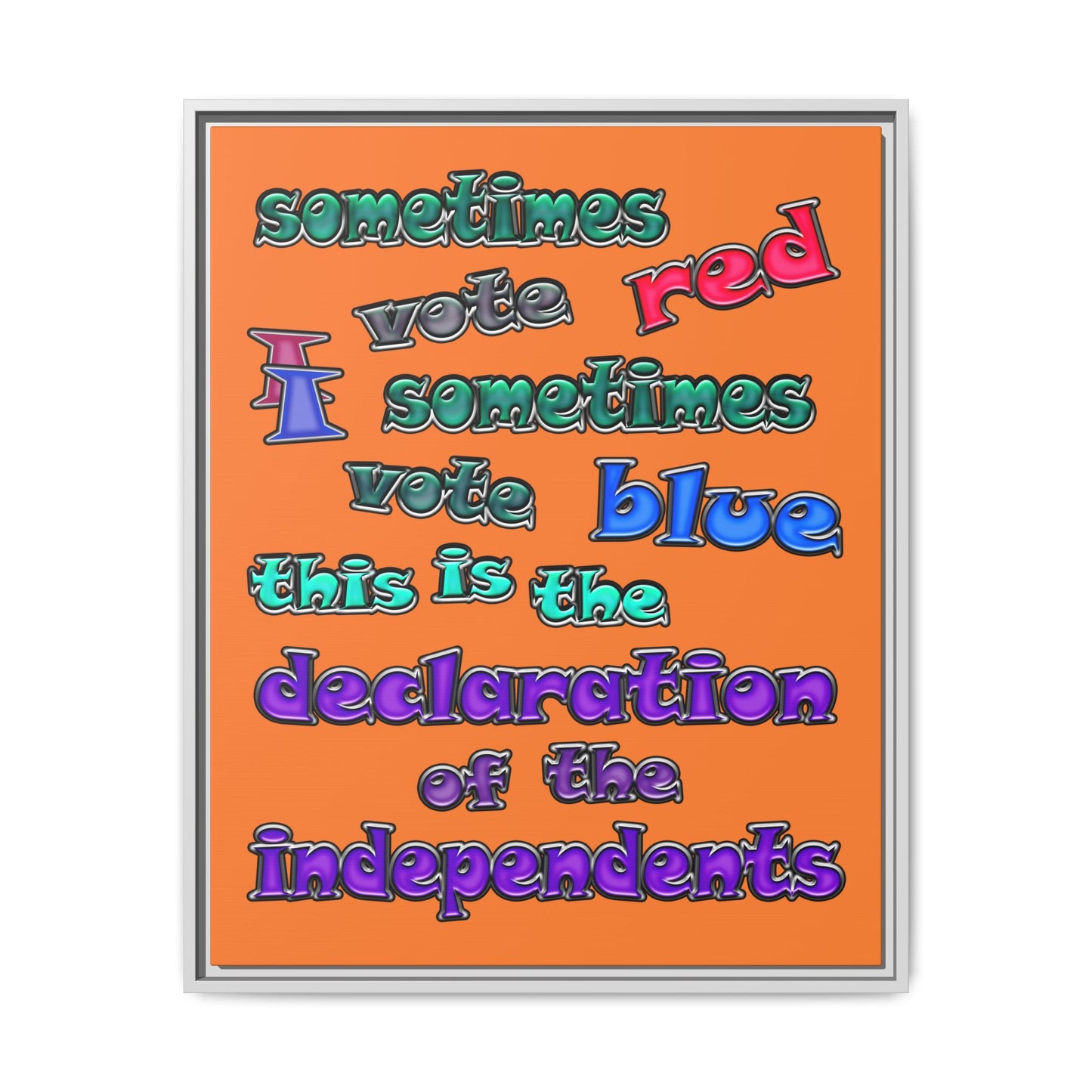 declaration of the independents - framed canvas art (crusta)