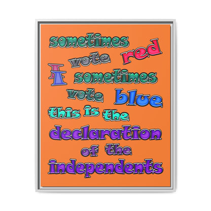 declaration of the independents - framed canvas art (crusta)