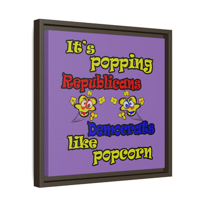 popping like popcorn - framed canvas art (light purple)