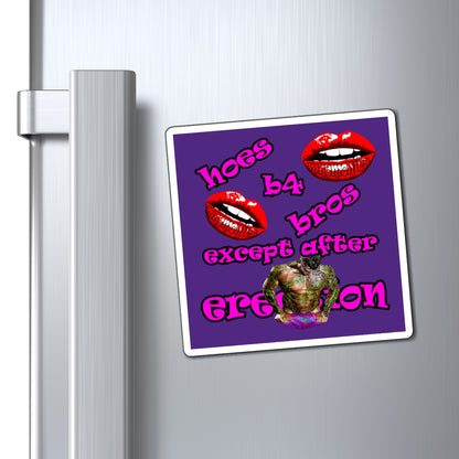 hoes b4 bros - Magnets - (purple)