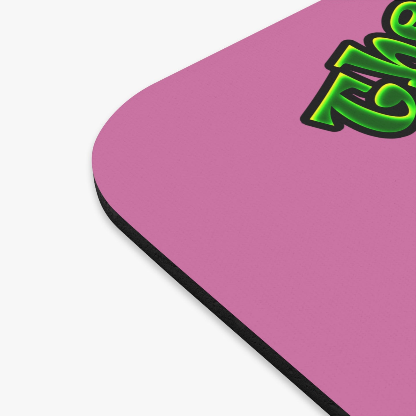 green monster - Mouse Pad (Rectangle) (light pink)