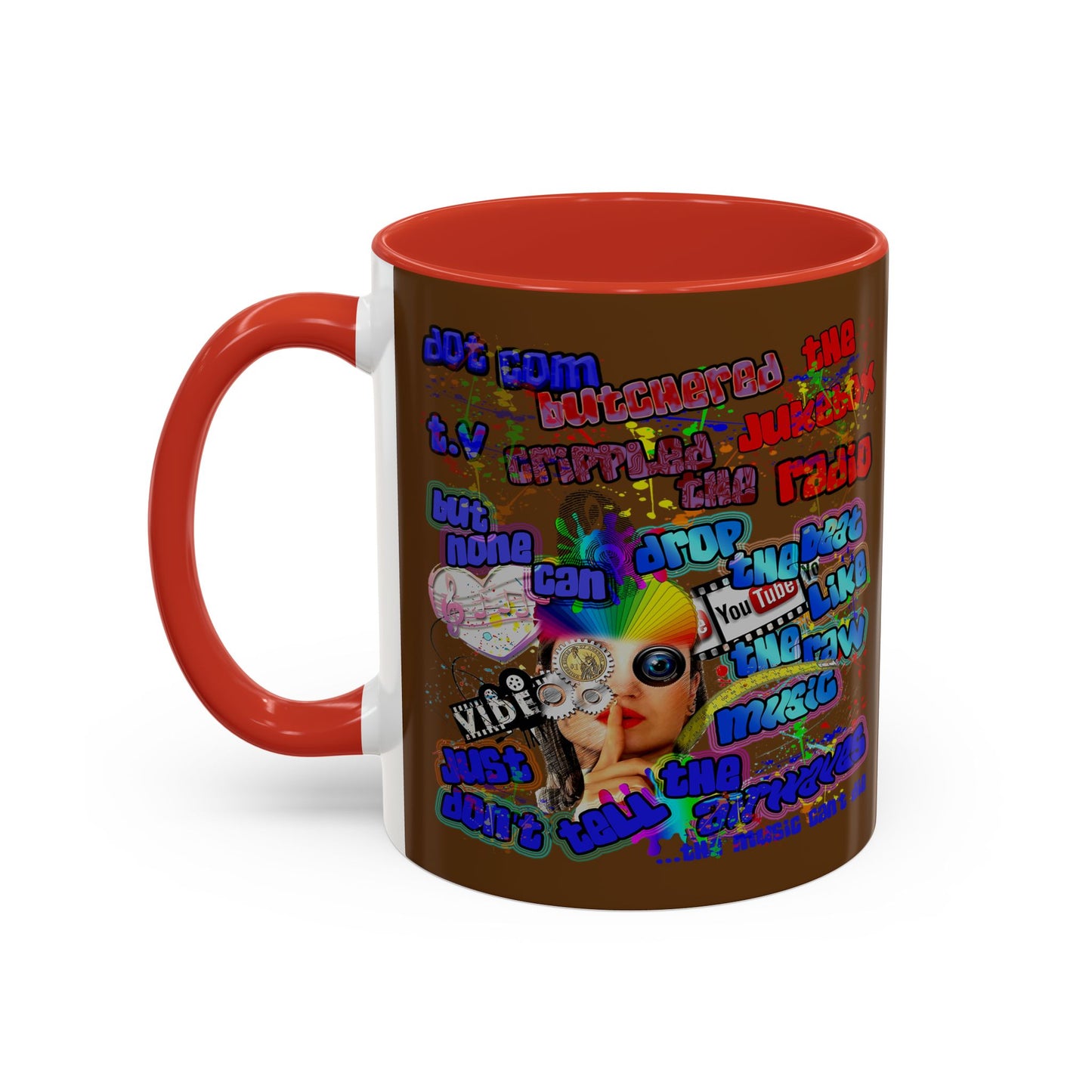 drop the beat - Accent Mug (brown)