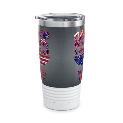 american wing - Ringneck Tumbler, 20oz (grey-light grey)