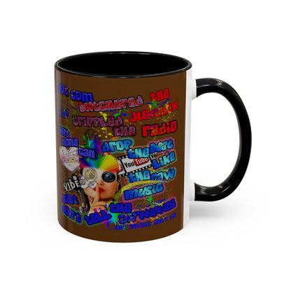 drop the beat - Accent Mug (brown)