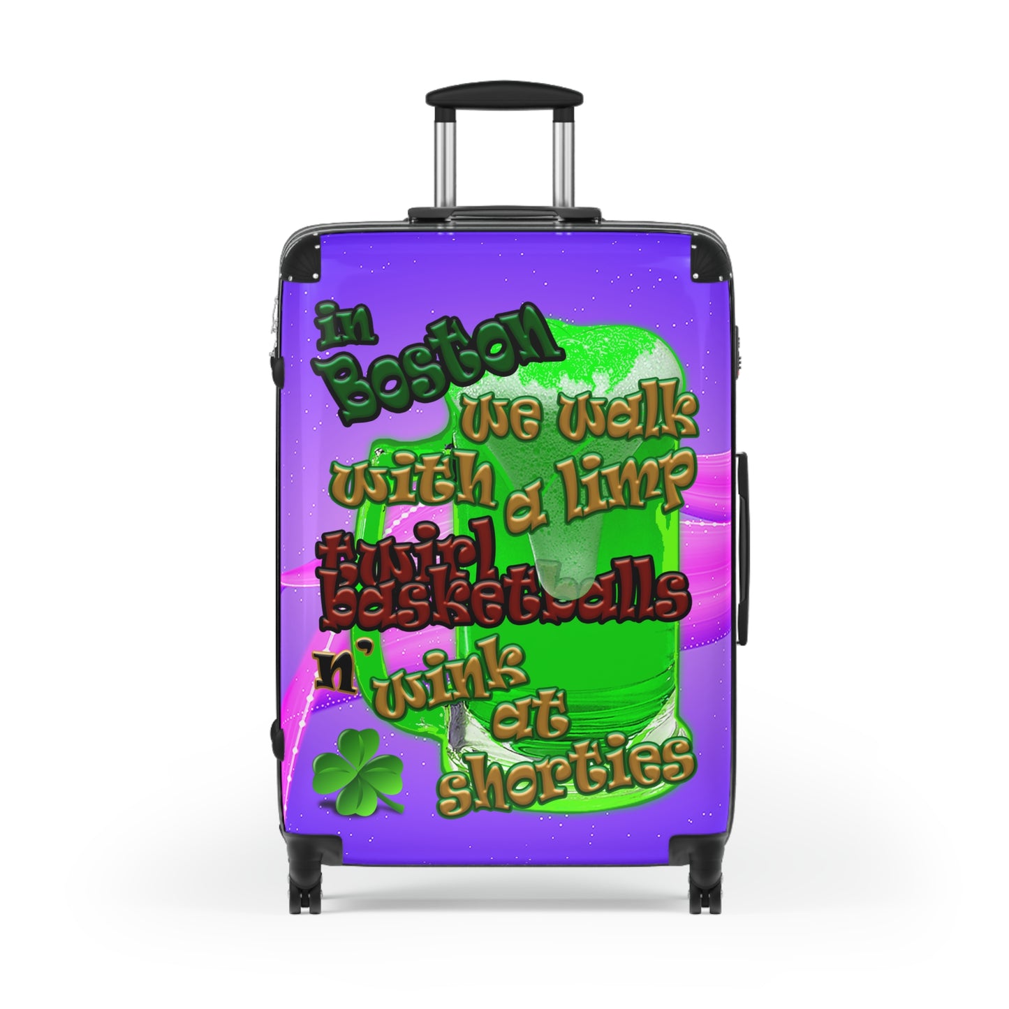 celtics logo - Suitcase (purple-pink wave)