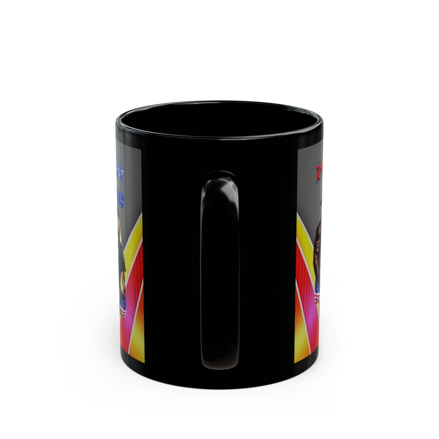 rw&b lives matter - Black Mug (rainbow split)