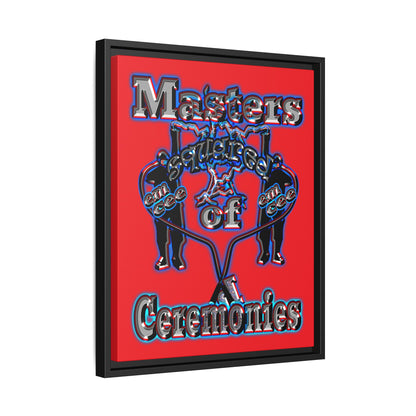 em cee squared - framed canvas art (red)