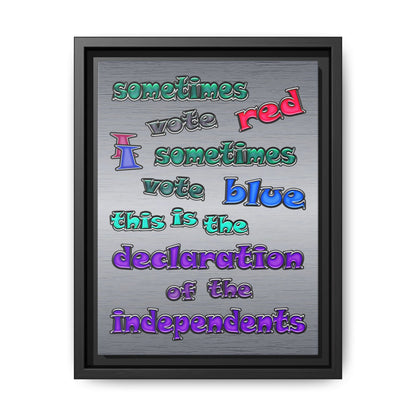 declaration of the independents - framed canvas art (brushed nickel)