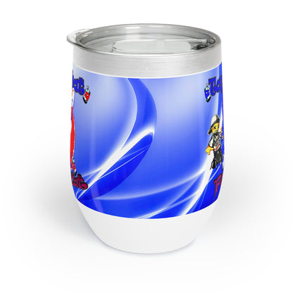 tag that - Chill Wine Tumbler (blue-white wave)