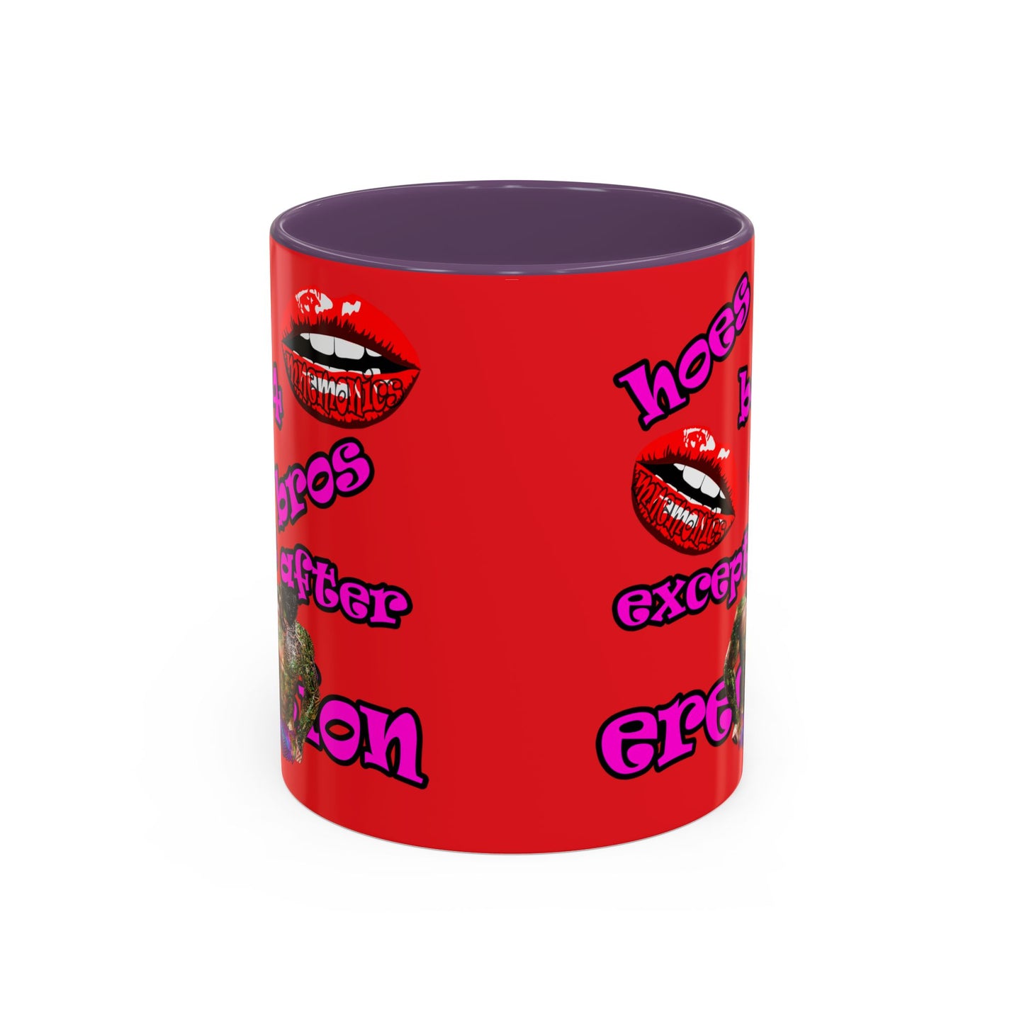 hoes b4 bros - Accent Mug (red)