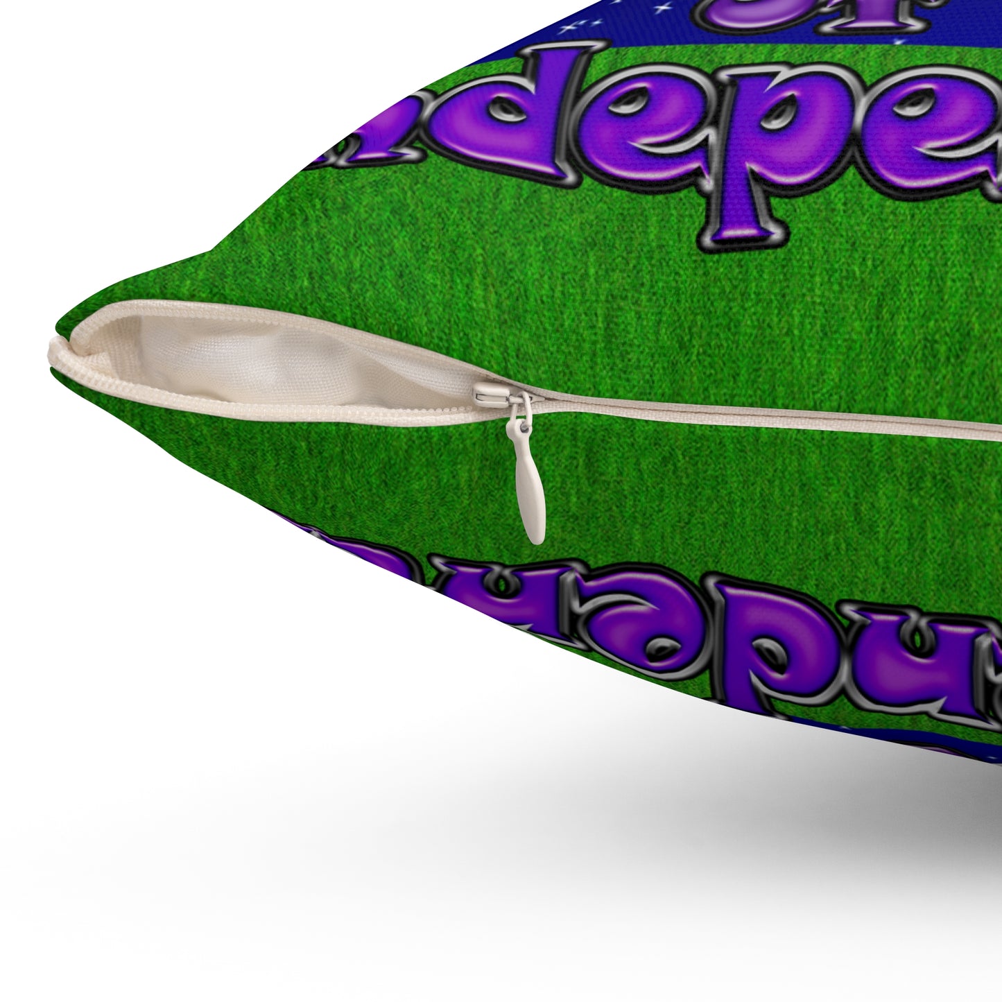 declaration of the independents - Spun Polyester Square Pillow - ('snoops' background)