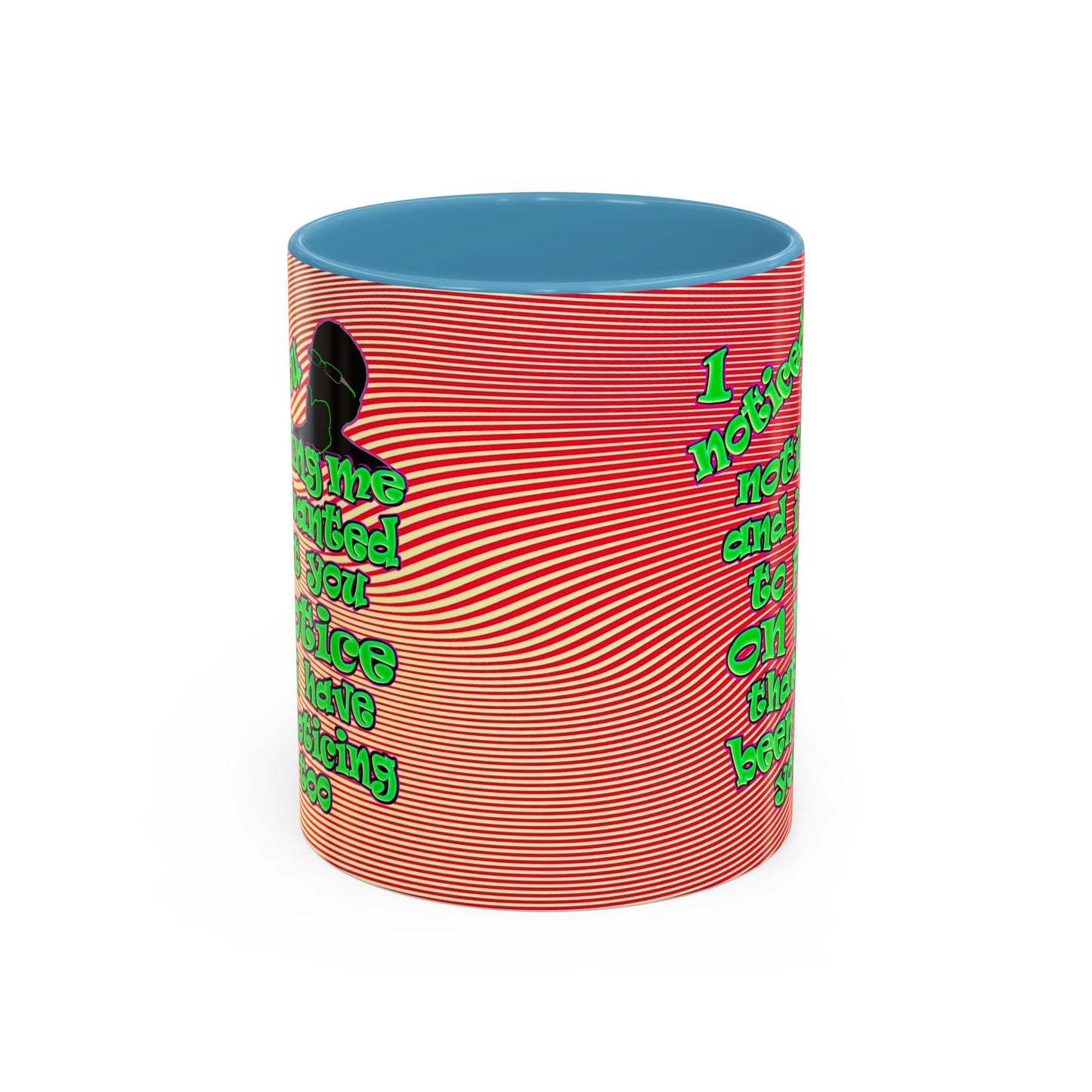noticed you noticing - Accent Mug (yellow-orange wave)