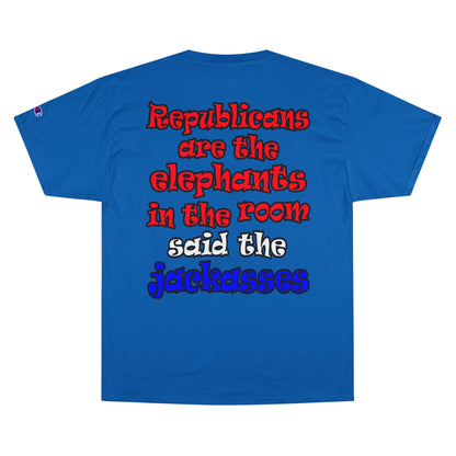 donkeys and elephants - Champion T-Shirt
