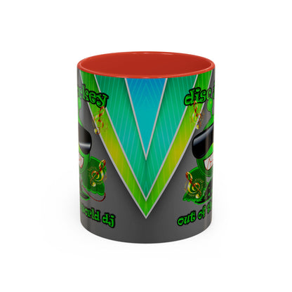 disc jockey - Accent Mug (rainbow split)