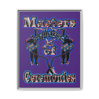 em cee squared - framed canvas art (purple)